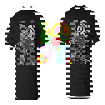 Hippie Love Retro Groovy Tie Dye Rainbow Peace Gnome T-Shirt - Monsterry