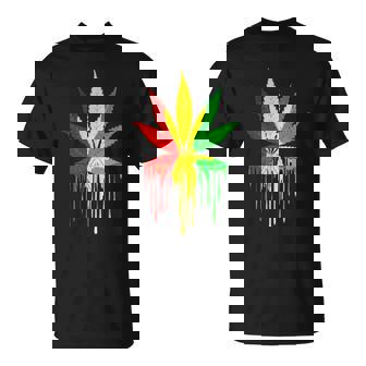 Hoja De Color De Jamaica Bandera De Jamaica Camiseta unisex - Regaloses