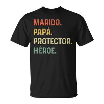 Hombre Marido Papá Protector Héroe Retro Regalo Del Día Del Padre Camiseta unisex - Regaloses