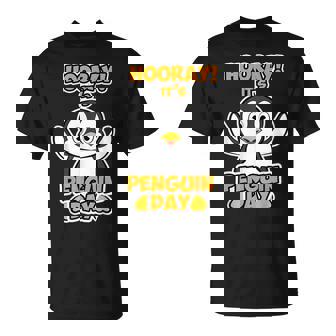 Hooray It's Penguin Day Charming For Penguin Lovers T-Shirt - Monsterry