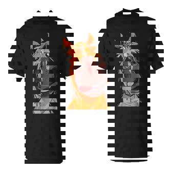 Horse Face Close Up Rider Horse Riding T-Shirt - Monsterry