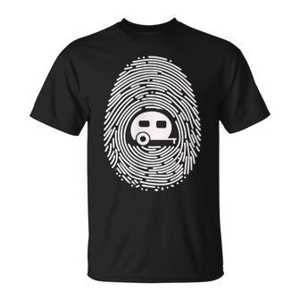 Huella Dactilar Caravana Camper Camiseta unisex - Regaloses