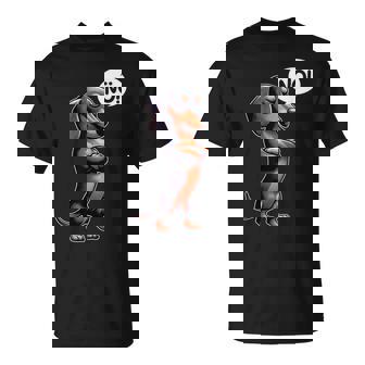 Humorvolle s Für Rauhaardackel Hundebesitzer Dickköpfiger Rauhaardackel Nö Dackel Hund Lustiges Hunde Schwarz U-Ausschnitt Kurzarm S Eu Klein Kind Casual T-Shirt - Geschenkecke