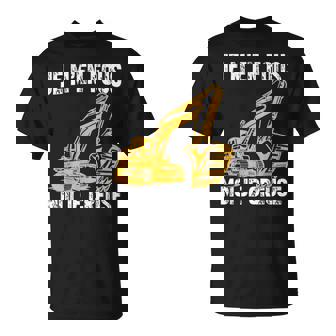 Humour Je M'en Fous Moi Je Creuse Pelleteuse Chantier T-Shirt - Cadeauxyz