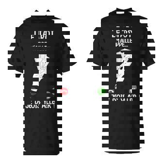 Humour Tarot Aveniroyance Classique Casual Noir Uni-Neck Manche Courte Small Adulte Je Peux Pas J'ai Tarot T-Shirt - Cadeauxyz