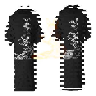 Hund Isst Pizza Afrikanischer Wildhund T-Shirt - Geschenkecke