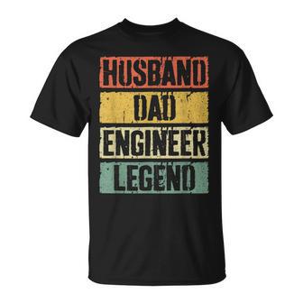 Husband Dad Engineer Legend Per Festa Del Papà Maglietta - Novitaregali
