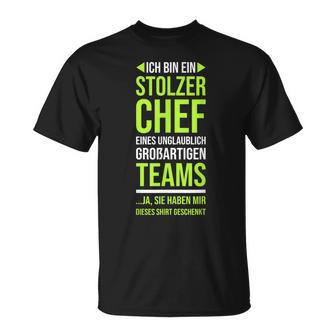 Ich Bin Stolzer Chef Boss Chef T-Shirt - Geschenkecke