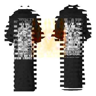 Ich Liebe Dumme Blondinen Lustiger Meme-Hundeliebhaber T-Shirt - Geschenkecke