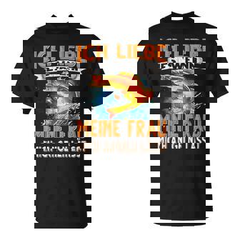 Ich Liebe Es Wenn Meine Frau Mich Angeln Lässt Angler T-Shirt - Geschenkecke