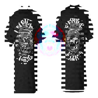 I'd Rather Playing Gorilla Monkey Gorilla Vr Gamer T-Shirt | Mazezy