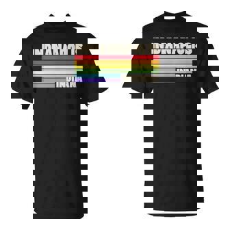 Indianapolis Indiana Pride Rainbow Flag Gay Pride Queer Tank Top T-Shirt - Monsterry