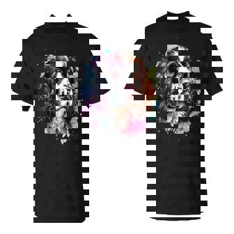 Inglés Springer Spaniel Perro Acuarela Obra De Arte Camiseta unisex - Regaloses