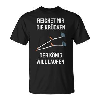 Injury Crutches Saying Gute Bessung S T-Shirt - Geschenkecke