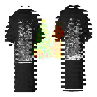 Irish Setter Dog Lover Xmas Lighting Irish Setter Christmas T-Shirt - Monsterry