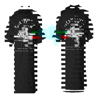 Italia Motorino Vintage Italian Scooter Italian Flag T-Shirt - Seseable