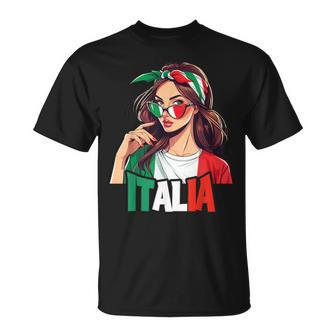 Italy Flag Woman Sunglasses Girls Italy & Italia T-Shirt - Geschenkecke