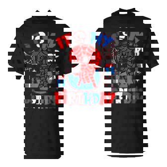 It's My 3Rd Birthday Spider Theme Party Boy Birthday T-Shirt | Mazezy