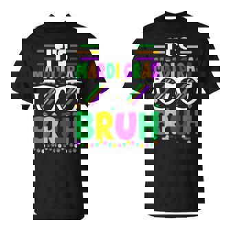 It's Mardi Gras Bruh Ns Boys Mardi Gras Party Mask T-Shirt | Mazezy