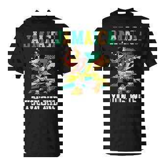 Jamaica Young King Jamaican Boy African Proud Jamaican Flag T-Shirt - Monsterry