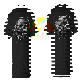 Jamaican Roots Reggae Chimpancé Auriculares Rastafari Mono Camiseta unisex - Regaloses