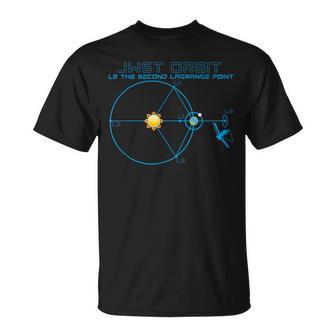 James Webb Space Telescope Jwst Chemical L2 Point Track T-Shirt - Geschenkecke