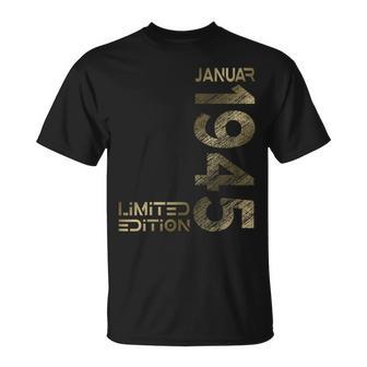 January 1945 Man Woman 80Th Birthday Limited Edition T-Shirt - Geschenkecke