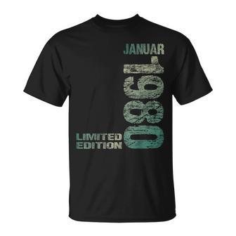 January 1980 Man Woman 44Th Birthday Limited Edition T-Shirt - Geschenkecke