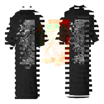 Japanese Green Frog Ninja Samurai Katana Sword Tank Top T-Shirt - Monsterry