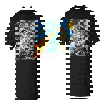 Japanese Monster Kaiju Van Gogh Starry Night T-Shirt - Thegiftio UK
