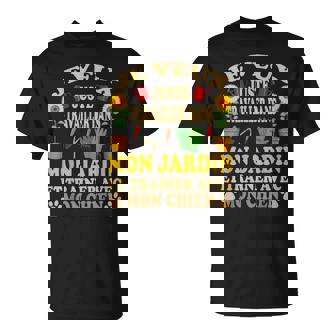 Jardin Et Chien Cadeau Jardinage Cadeau Papy Mamie Retraite T-Shirt - Cadeauxyz