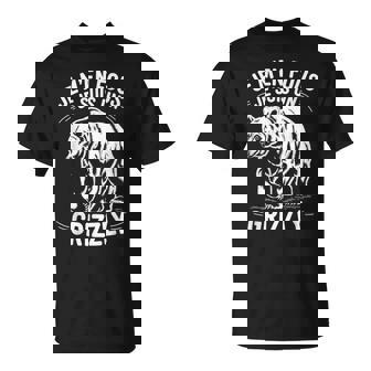 Je M'en Fous Je Suis Un Grizzly Cadeau Animaux Grizzly Drôle T-Shirt - Cadeauxyz