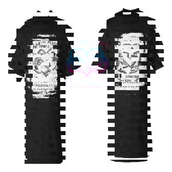 Je Porte Duiolet Sarcelle Pour Quelqu'un Qui Me Manque Tous Les Jours T-Shirt - Cadeauxyz