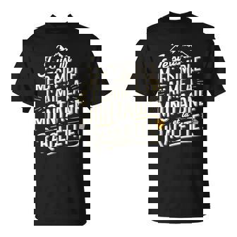 Je Suis Un Mec Simple J'aime La Montagne Et La Raclette T-Shirt - Cadeauxyz
