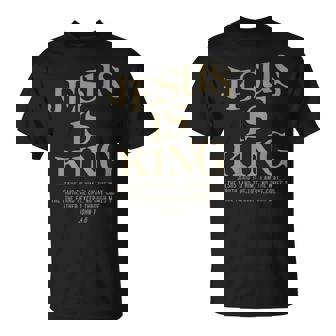 Jesus Is King Jesus John 14 6 Christian Religious On Back T-Shirt | Seseable UK