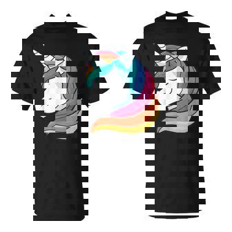 Joyeuse Licorne Arc-En-Ciel Cheveux Créature Corne T-Shirt - Cadeauxyz