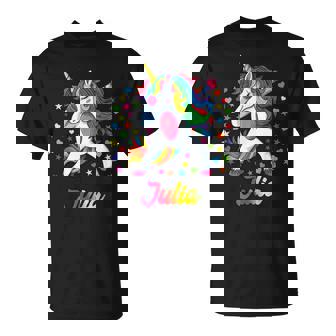 Julia Nombre Personalizado Regalo Cumpleaños Unicornio Camiseta unisex - Regaloses