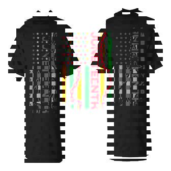 Juneteenth American Flag USA End Of Slavery 1865 T-Shirt - Monsterry