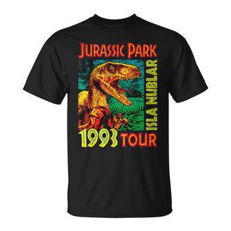 Jusrassic Park Isla Nublar 1993 Tour Poster T-Shirt - Geschenkecke