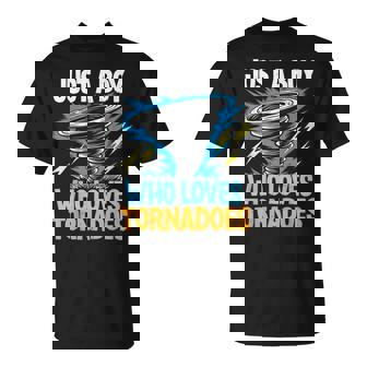 Just A Boy Who Loves Tornadoes Storm Weather Chaser T-Shirt - Thegiftio UK