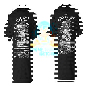 Just A Girl Who Loves Anime Ramen And Sketching Japan Anime T-Shirt - Monsterry