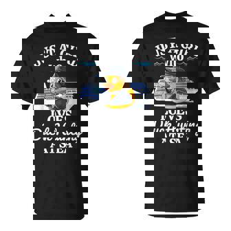 Just A Girl Who Loves Duck Hunting At Sea Cruise T-Shirt - Monsterry