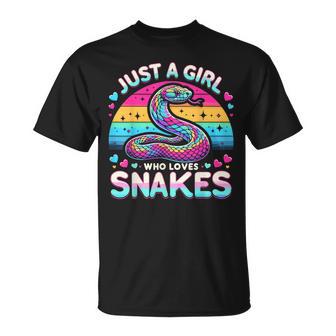 Just A Girl Who Loves Snakes Cute Snake T-Shirt - Thegiftio UK