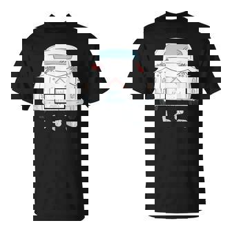Just Married Honeymoon Car With Cans On Back T-Shirt - Monsterry