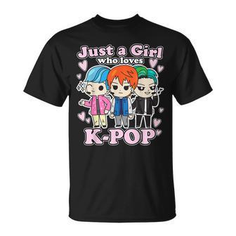 K-Pop Just A Girl Who Loves K-Pop Korean Pop Band T-Shirt - Geschenkecke