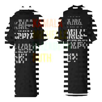 Kamala Michelle Elizabeth Ruth Feminist Political Icons T-Shirt - Monsterry
