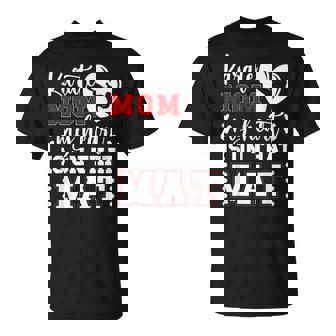 Karate Mom My Heart Is On That Mat Karate Mama T-Shirt - Thegiftio UK