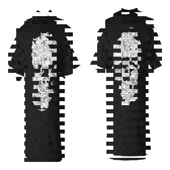 Katzen Lustiges Schädel Totenkopf Geschenk T-Shirt - Geschenkecke