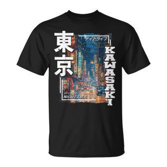 Kawasaki City Retro Japanese Aesthetic Streets Of Kawasaki T-Shirt - Geschenkecke