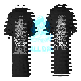 Keep Trying Hockey Sobre Hielo Portero Camiseta unisex - Regaloses